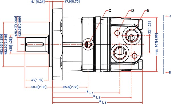 Orbit motor Hřídel Ø 1″ Stan.