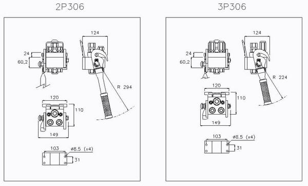 Multifaster DN10-2x3/8" BSPP+Sähköliitin - Multifaster - 2P3061238GFC - 2