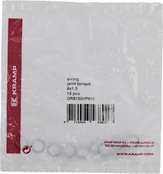 Joint torique 8x1,5 75 shore Viton 10x — réf. OR8150VP010