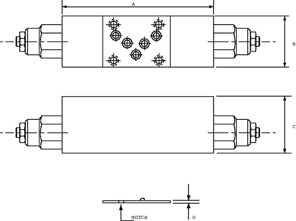 Valve d'équilibrage CB10HV1A1E100B00 NG10 vue 3