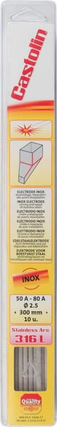 Électrodes E316L-17 Ø2,5 (x10) · réf. 650795CAS
