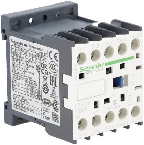Contacteur de puissance 9A 4kW · réf. LP1K0910BD3
