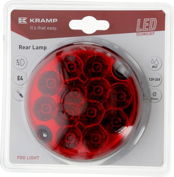 Feu antibrouillard LED, rond, 12/24V, Ø 95mm — réf. LA45021KR