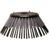 Weed brushes of flat spring steel with PVC sheath, heavy version