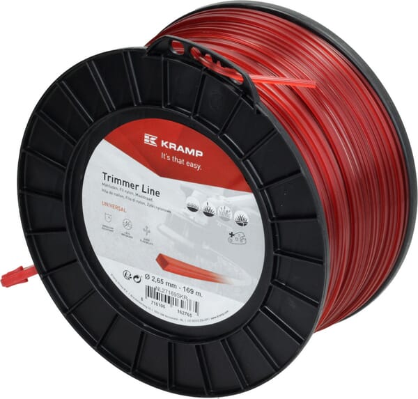 Fil de coupe Ø 2.65mm 169m carré rouge Kramp — réf. NL27169SKR