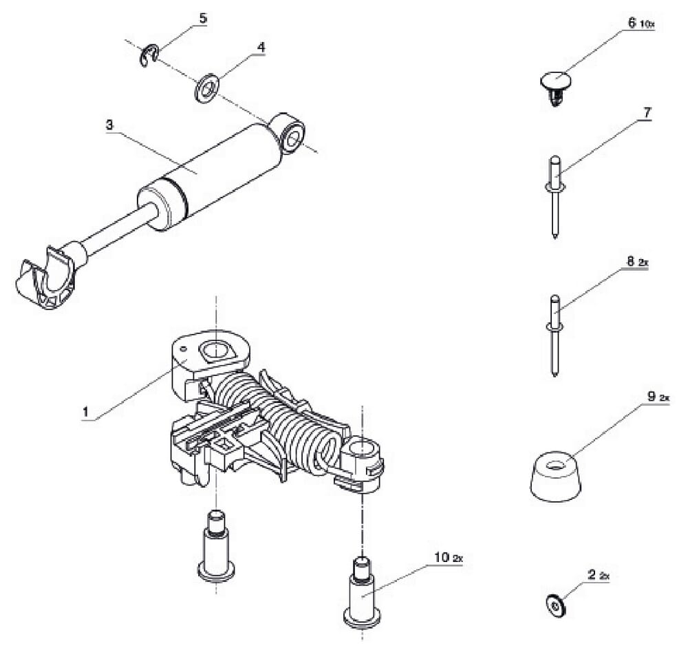 Suspension longitudinale Gramm vue 2