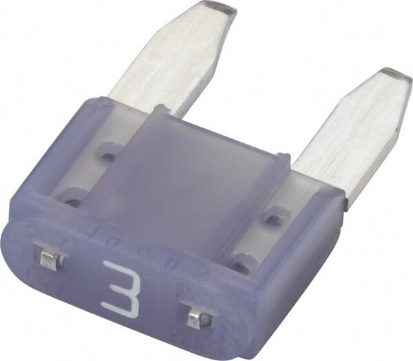 Fusible lame mini 3A longueur 10,9mm violet pack 50x Hella · réf. 8JS728596101
