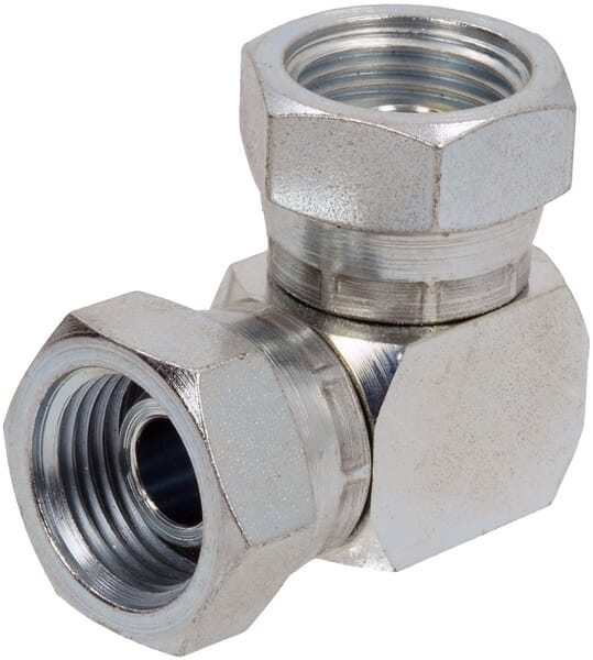 Adaptateur coude avec 2x ecrou 1/2 BSP · réf. FF9008K