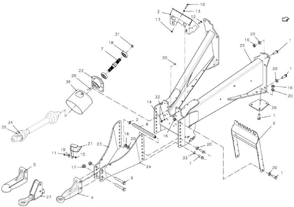 001 Vybavení spojovacího rámu