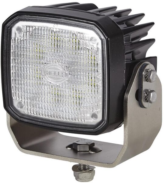 Phare de travail LED 4000lm, carré 12/24V, blanc, ultra longue portée prise Deutsch 8 LED Hella — réf. 1GA995606071