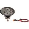 Work light LED, 24W, 1920lm, oval, 10-30V, white, 130x53x78mm Deutsch plug, Flood, 8 LED's, Kramp