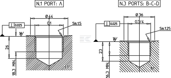 Bloc de retour 3x3/4" 1x1" vue 4