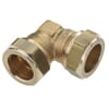 Brass elbow 90° - 2 x compression ends