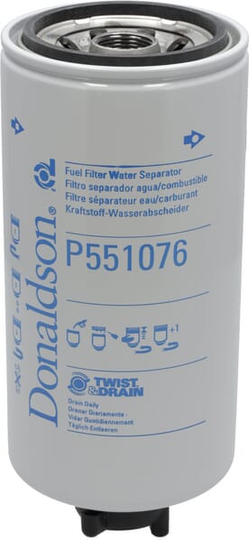 Filtre séparateur d'eau de carburant à visser — réf. P551076