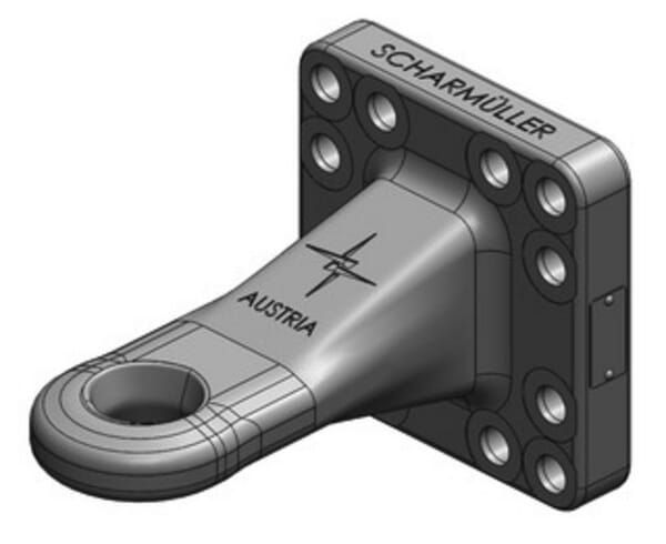 Oeillet d'attelage Cat. 3 diamètre 46mm trou oblong 160x160 ISO 21244 · réf. 00665260A02