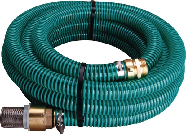 Sací PVC hadice se spojkou a sacím sítkem