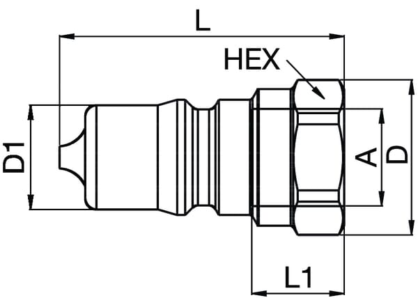Coupleur mâle 1/8" Tema vue 5