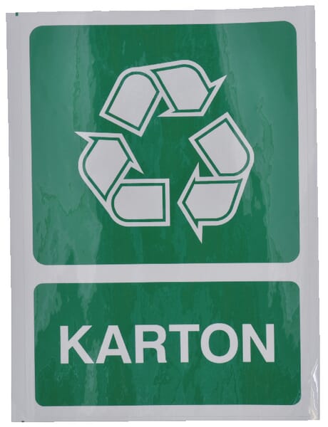 Štítek „recyklace lepenky“