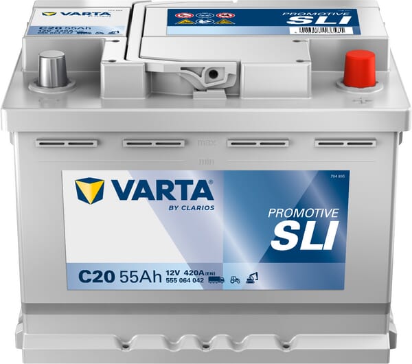 Batterie 12V 55Ah 420A C20 VARTA Promotive SLI — réf. 555064042