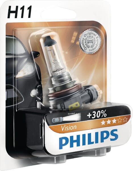 Ampoule halogène H11 12V 55W PGJ19-2 Philips · réf. GL12362PRB1