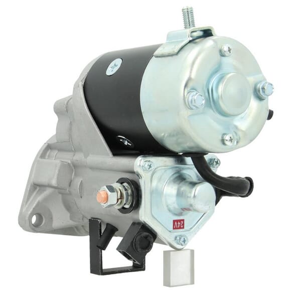 Démarreur 24 V, 4,5 kW, 10 dents, sens horaire vue 2