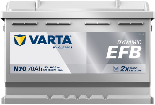 Käynnistysakku Varta 12V 70Ah 760A - Auton Akut ja Ajoneuvoakut - 570500076 - 2