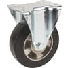Fixed castor wheels with plate attachment, wheel with rubber tread 200 - 500kg