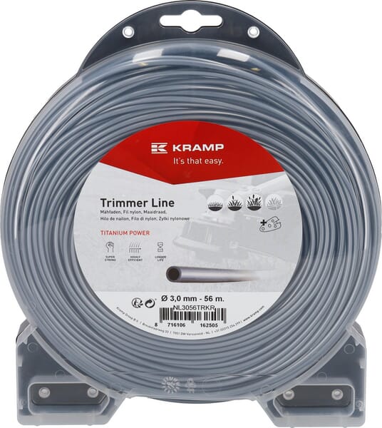 Fil de coupe Ø 3mm 56m rond Titanium Power gris Kramp — réf. NL3056TRKR