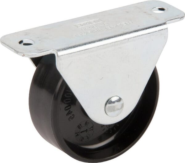 Roue fixe roulement en polyamide Ø45x18mm, Fixation de plaque: 67x24mm Load: 40kg, Tente · réf. 2198UOI045P606724