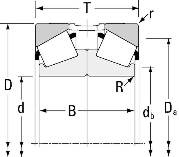 Roulement à rouleaux coniques 25.4x50.3x14.74x10.67mm Timken vue 2