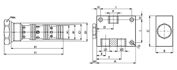 Diviseur de débit 1/2" 50-75 l/min vue 3