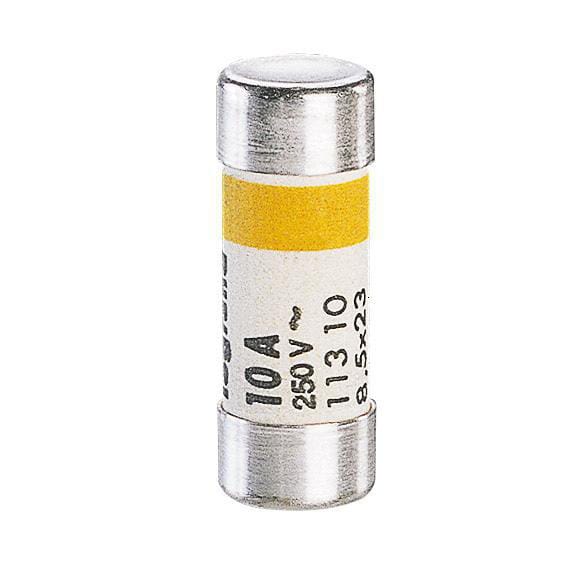 Fusible cartouche 240V 0,5A longueur 23mm jaune Legrand · réf. LEG092911