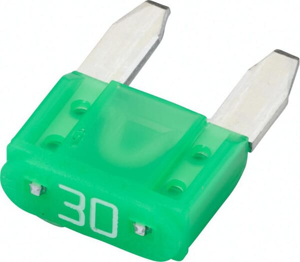 Fusible lame mini 30A longueur 10,9mm vert pack 50x Hella · réf. 8JS728596171