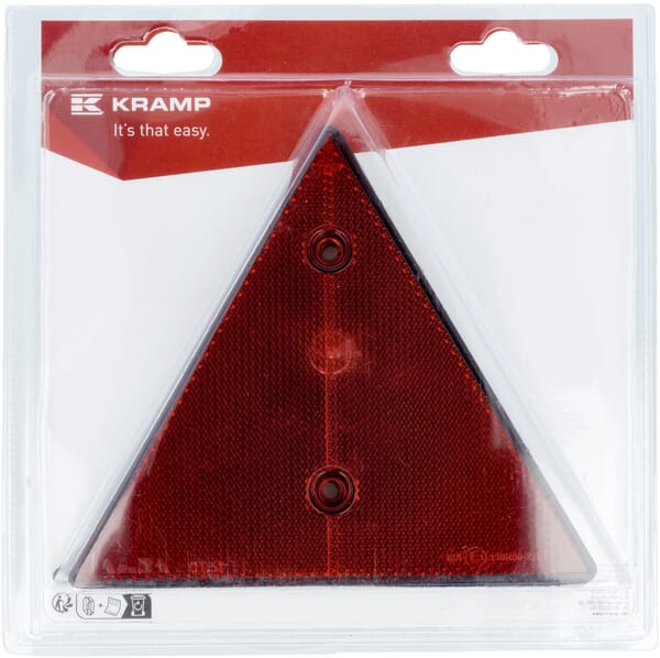 Catadioptre triangle rouge 137x155mm (2) — réf. KRWB2800P02B