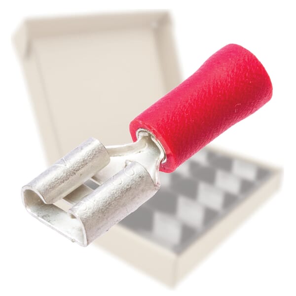 Doplňkový sortiment 1/2 červených kabelových koncovek pro zásuvky KWS