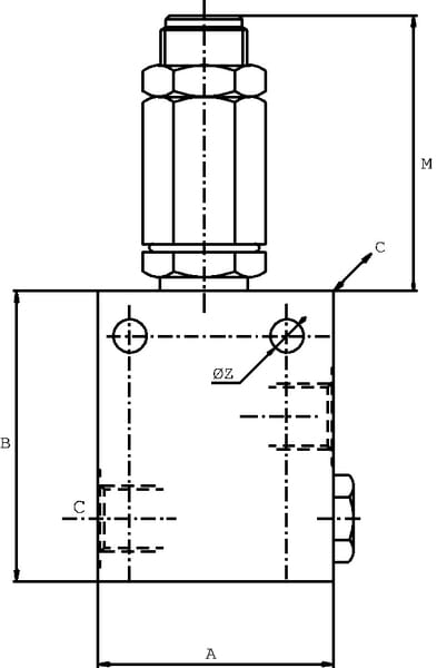 Clapet de régulation de pression en acier vue 2