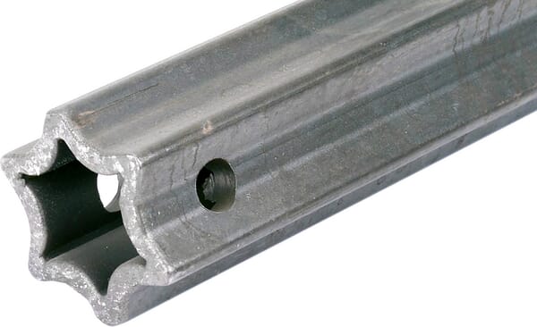 Tube profilé intérieur S4LH, en étoile, diamètre 51x37x6 mm, longueur : 1 400 mm · réf. 75431041400