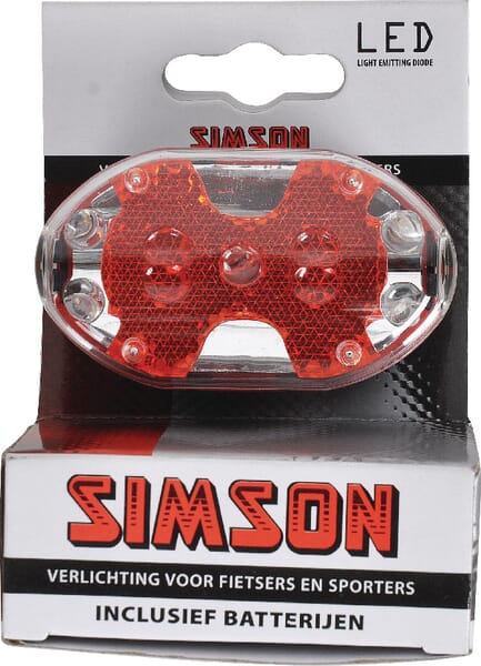 Phare arr. LED batterie rouge — réf. 020755SIM