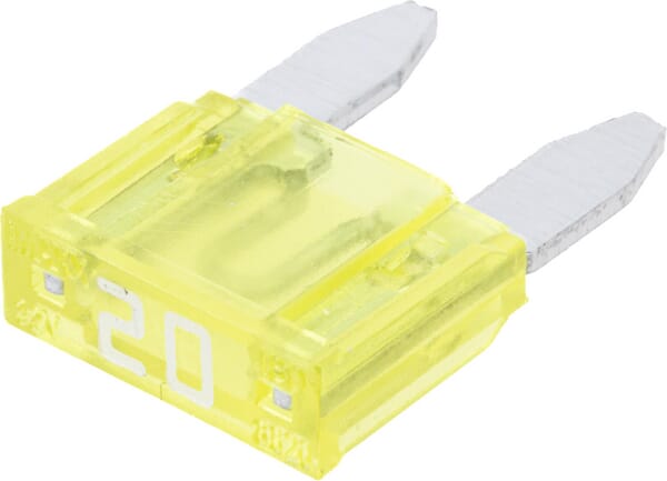 Fusible lame mini 32V 20A longueur 16,3mm jaune pack 50x iMaXX · réf. SI20267