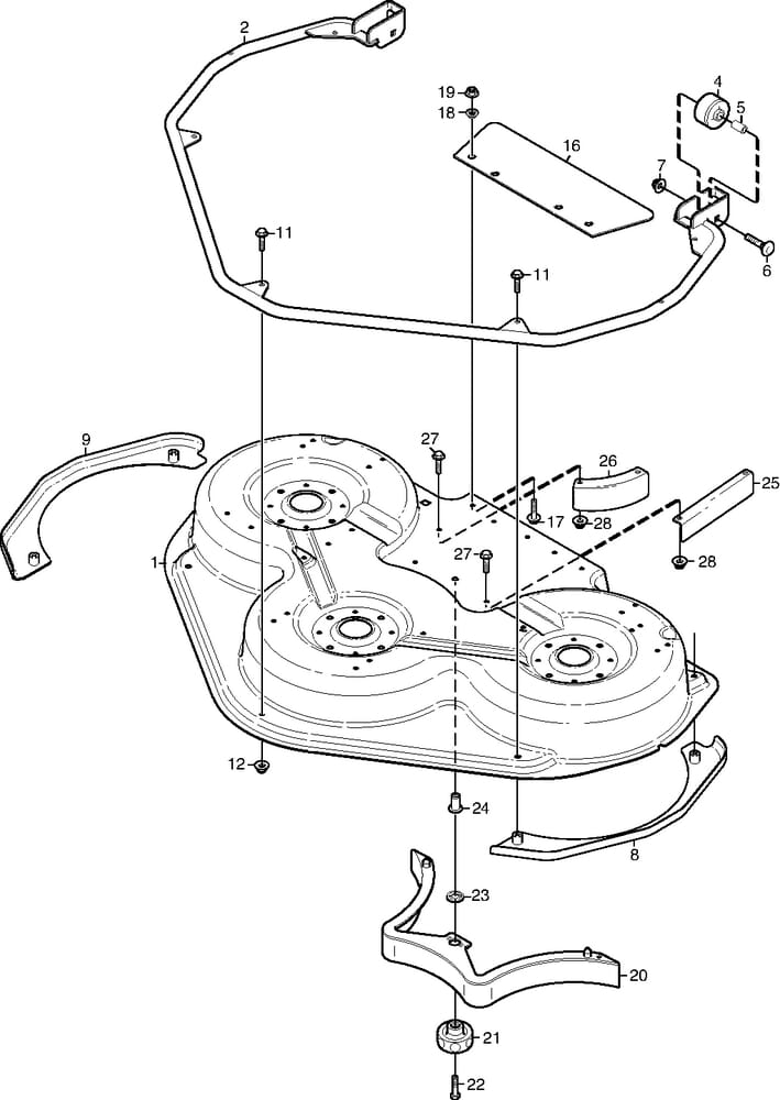 Kryt žací jednotky Stiga Titan 125B -125H Combi 13-7812-12 / 13-7822-22