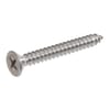 DIN 7982C self-tapping screws with Pozidriv cross-slot countersunk head, A2 stainless steel — AISI