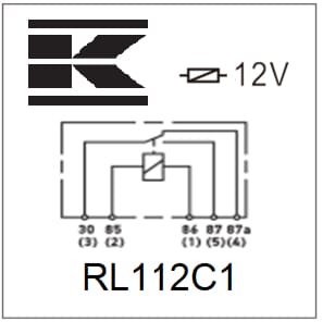 Mini relais 12V, inverseur, 30A/40A, sans support vue 3
