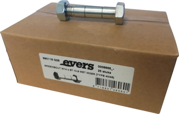 Boulon de cisaillement avec écrou (25x) M14x67 10,9 TYPE 40/45 · réf. 990119Q25