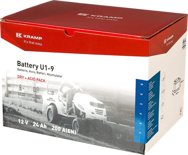 Batterie U1 12V 24Ah 220A Kramp vue 3