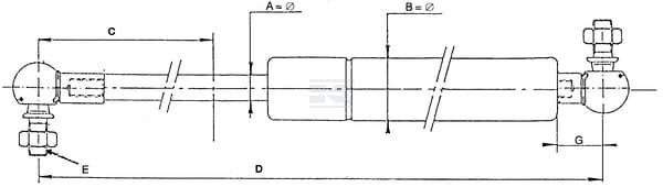 Gasdruckfeder L325-150n (ca265802) Kramp kaufen