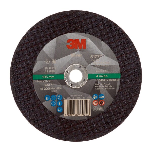 Disque à tronçonner, T41, 105x1x10mm, 3M™ Silver — réf. 7100139219