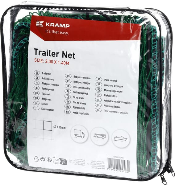Filet de chargement pour remorque 2,00x1,40m — réf. C200140KR