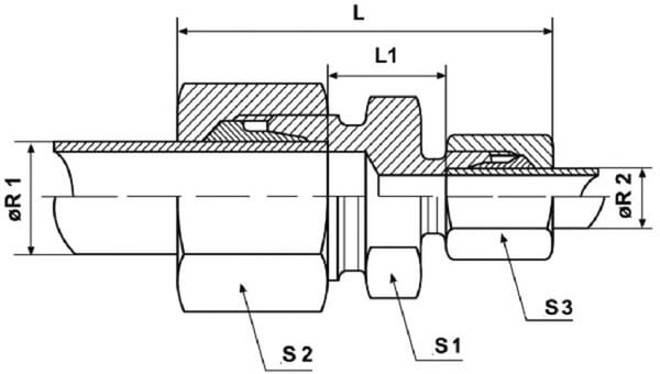 Raccord 8LL - 6LL vue 2