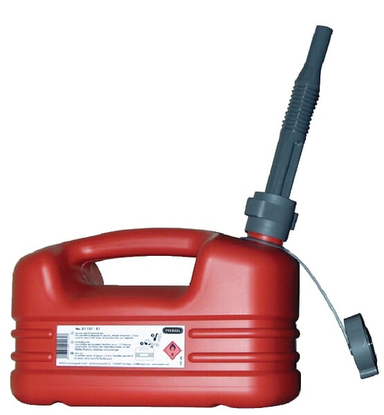 Jerrican plastique 5 litres rouge — réf. SP21131