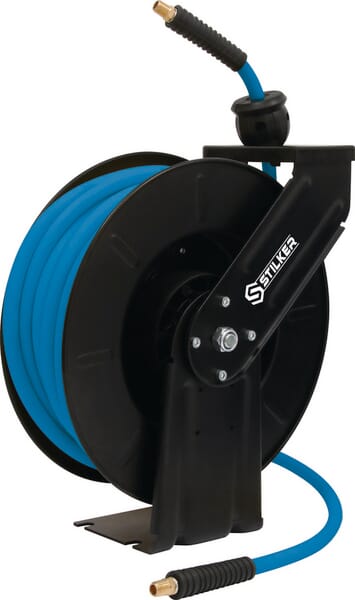 Enrouleur de tuyau d'air comprimé 20 m + 1,5 m – tuyau de 8 mm – raccord 1/4". · réf. 51323STI